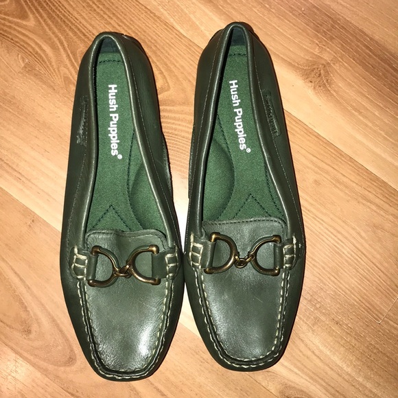 hush puppies green shoes